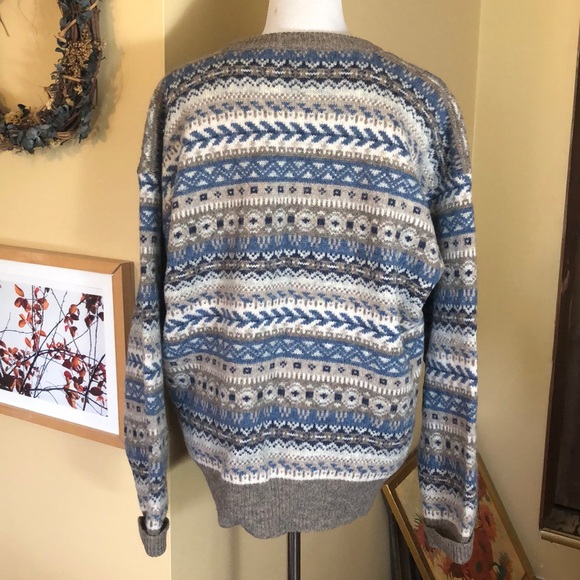 VINTAGE Nordic Faire Isle Size XL Woodstock Shetland Graphic Unisex Hong Kong - Picture 3 of 11